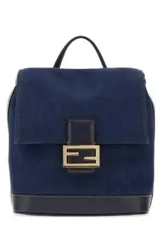 Fendi | Fendi FF Buckle Denim Backpack