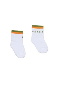 Marni Kids Logo Intarsia-Knit Socks