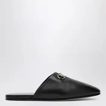 Gucci | Black leather mules with Horsebit