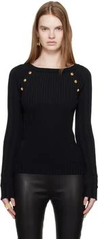 Balmain | Black Knit Buttons Sweater
