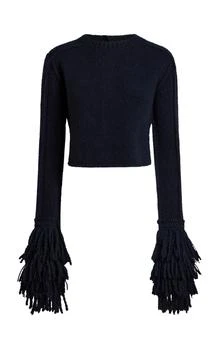 ETRO | Etro Fringed Wool-Blend Cardigan - Moda Operandi