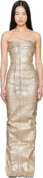 Rick Owens | Gold Hollywood Bustier Denim Gown
