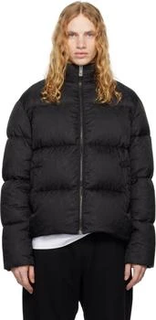Versace | Black Barocco Light Puffer Down Jacket