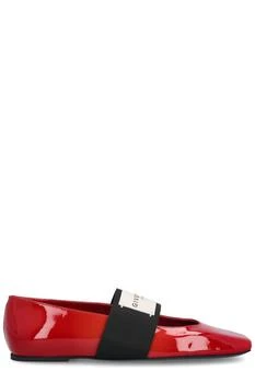 Givenchy | Givenchy Shiny Logo Strap Ballet Shoes