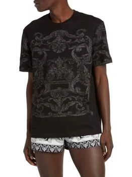 Versace | Silver Baroque, Fuchsia 
Tawny Baroque T-Shirt