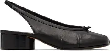 MAISON MARGIELA | Black Tabi New Ballerina Slingback Heels