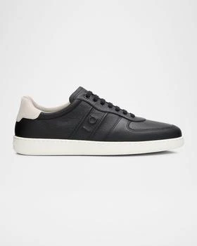 Salvatore Ferragamo | Men's Adam Leather Gancini Hug Low-Top Sneakers