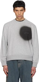 MM6 | Gray Spray Print Sweatshirt