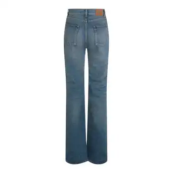 Yves Saint Laurent | Saint Laurent Logo Patch Straight Leg Jeans