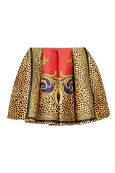 Versace | Versace Pattern-Printed Pleated Mini Skirt