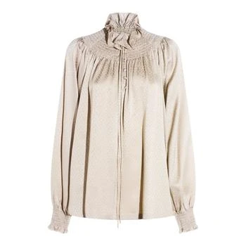 Burberry | Burberry Geometric Self-Tied Neck Blouse