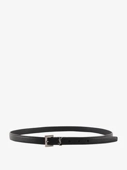 Yves Saint Laurent | Leather belt with metal monogram