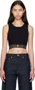 Black Greca Border Tank Top