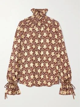 Valentino | Ruffled Metallic Silk-blend Jacquard Blouse  - IT36