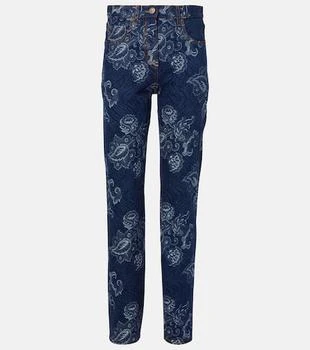 ETRO | Floral jacquard slim jeans