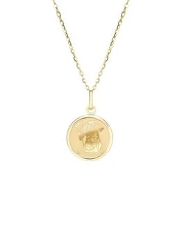 Saks Fifth Avenue | 14K Yellow Gold Aquarius Pendant Necklace