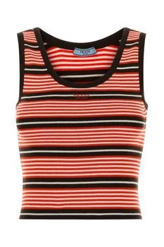 Prada | Prada Striped Knitted Vest