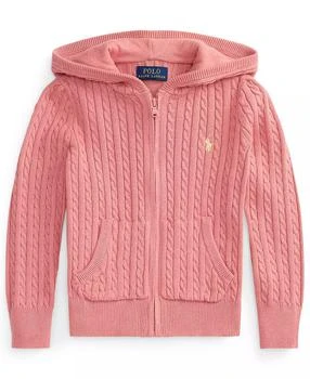 Ralph Lauren Girls
 2T-6X Mini-Cable Full-Zip Hooded Sweater