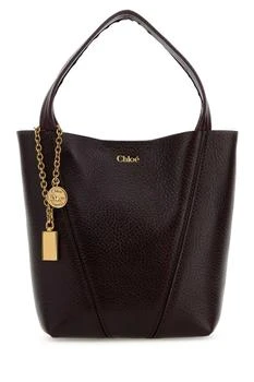 Chloé | Chloé Spin Logo Printed Small Top Handle Bag