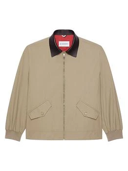 Givenchy | Harrington Jacket in Cotton with Leather Details