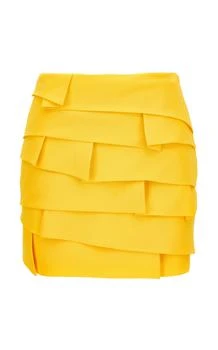 Versace | Versace Pleated Satin Mini Skirt - Moda Operandi