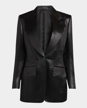 Tom Ford | Liquid Satin Single-Breasted Blazer Jacket