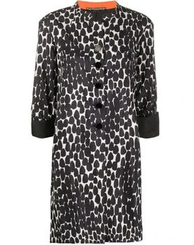 Gucci | Gucci Printed Single Breasted Satin Coat