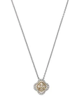 Bloomingdale's | Diamond Clover Cluster Pendant Necklace in 14K Yellow Gold and White Gold, 0.30 tcw