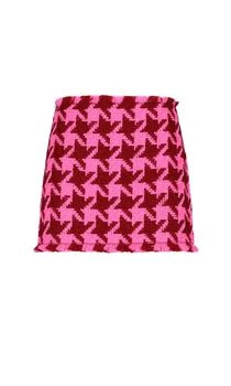 Versace | Versace Houndstooth High Waist Mini Skirt