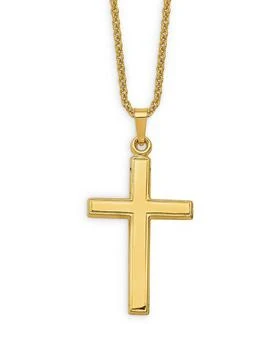 Bloomingdale's | Men's Polished Cross Pendant Necklace in 14K Yellow Gold, 20"