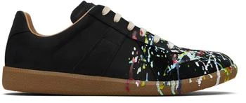 MAISON MARGIELA | Black Paint Replica Sneakers