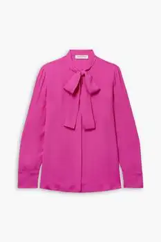 Valentino | Pussy-bow silk shirt