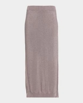 Brunello Cucinelli | Sparkling Cotton Rib Maxi Skirt