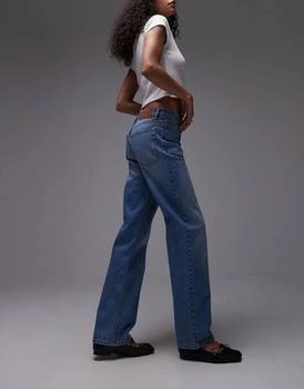 Topshop Topshop Runway mid rise straight jean in bleach