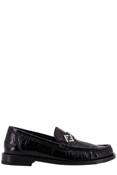 Fendi FF Plaque Slip-On Loafers