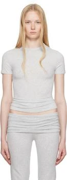 SKIMS Gray Cotton Jersey T-shirt