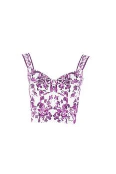 Dolce & Gabbana | Dolce & Gabbana Majolica Printed Cropped Top