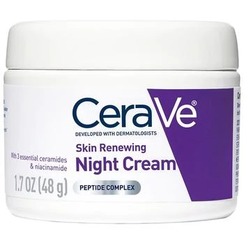CeraVe Anti-Aging Skin Renewing Night Face Cream with Hyaluronic Acid