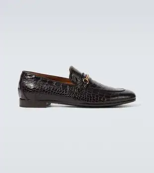 Tom Ford | Gigi croc-effect leather loafers