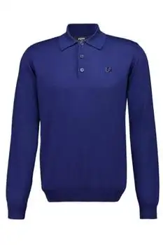 Fendi | Fendi FF Plaque Long Sleeved Polo Shirt