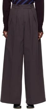 Dries Van Noten | Brown Heavy Cotton Poplin Trousers