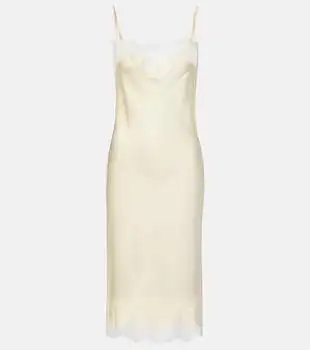 Stella McCartney | Lace-trimmed satin slip dress