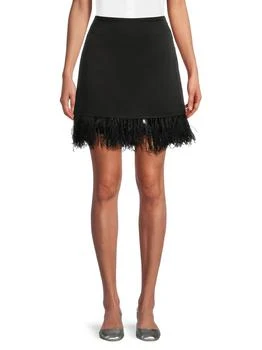 Brunello Cucinelli | Feather-Fringed Miniskirt