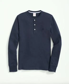 Brooks Brothers Cotton Henley Long-Sleeve T-Shirt