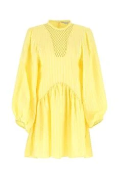 Stella McCartney | Stella McCartney Mesh-Panelled Balloon Sleeved Mini Dress