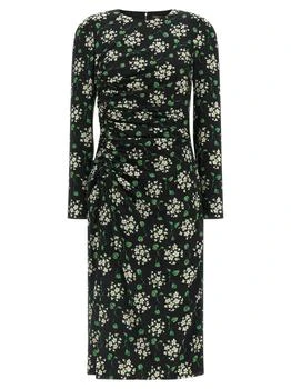 Dolce & Gabbana | Dolce & Gabbana Ruched Floral Midi Dress