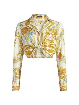 Versace | Underwater Barocco Silk Twill Shirt