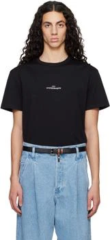 MAISON MARGIELA | Black Distorted Logo T-Shirt