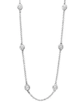 Effy | EFFY® Diamond Seven Station Necklace 16-18" (1/2 ct. t.w.) in 14k White, Yellow or Rose Gold