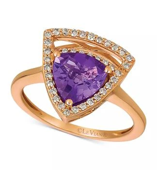 Le Vian | Grape Amethyst (1-5/8 ct. t.w.) 
Vanilla Diamond (1/4 ct. t.w.) Statement Ring in 14k Rose Gold